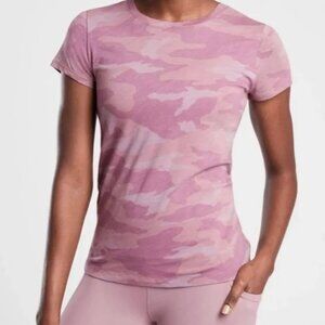 Athleta Rose Pink Camo T-Shirt